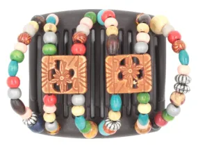 African Butterfly Chameleon Hair Comb - Dupla Brown 50