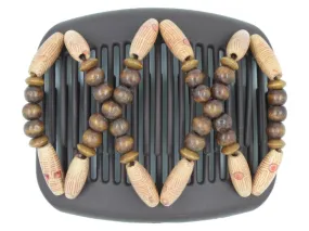 African Butterfly Hair Comb - Beada Brown 229