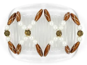 African Butterfly Hair Comb - Dalena Clear 21