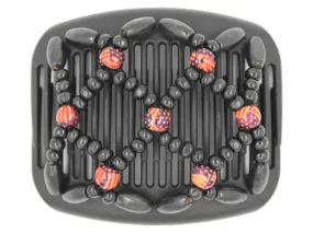 African Butterfly Hair Comb - Ndebele Black 74