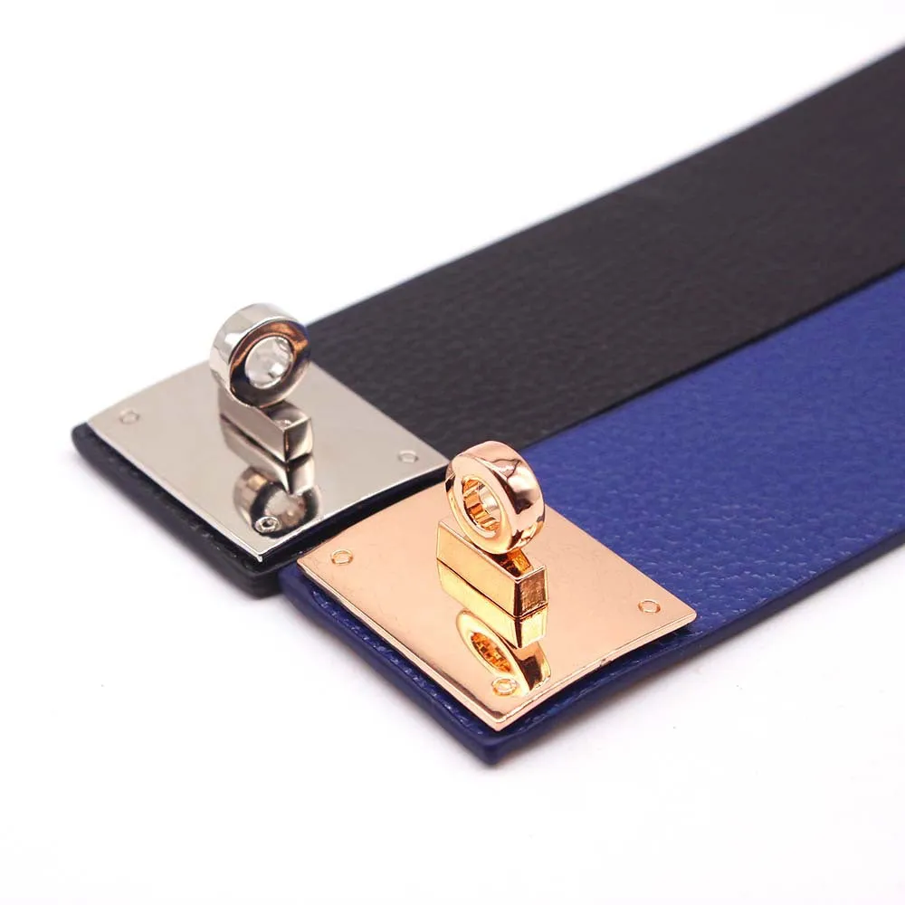 All-match wide leather ladies bracelet