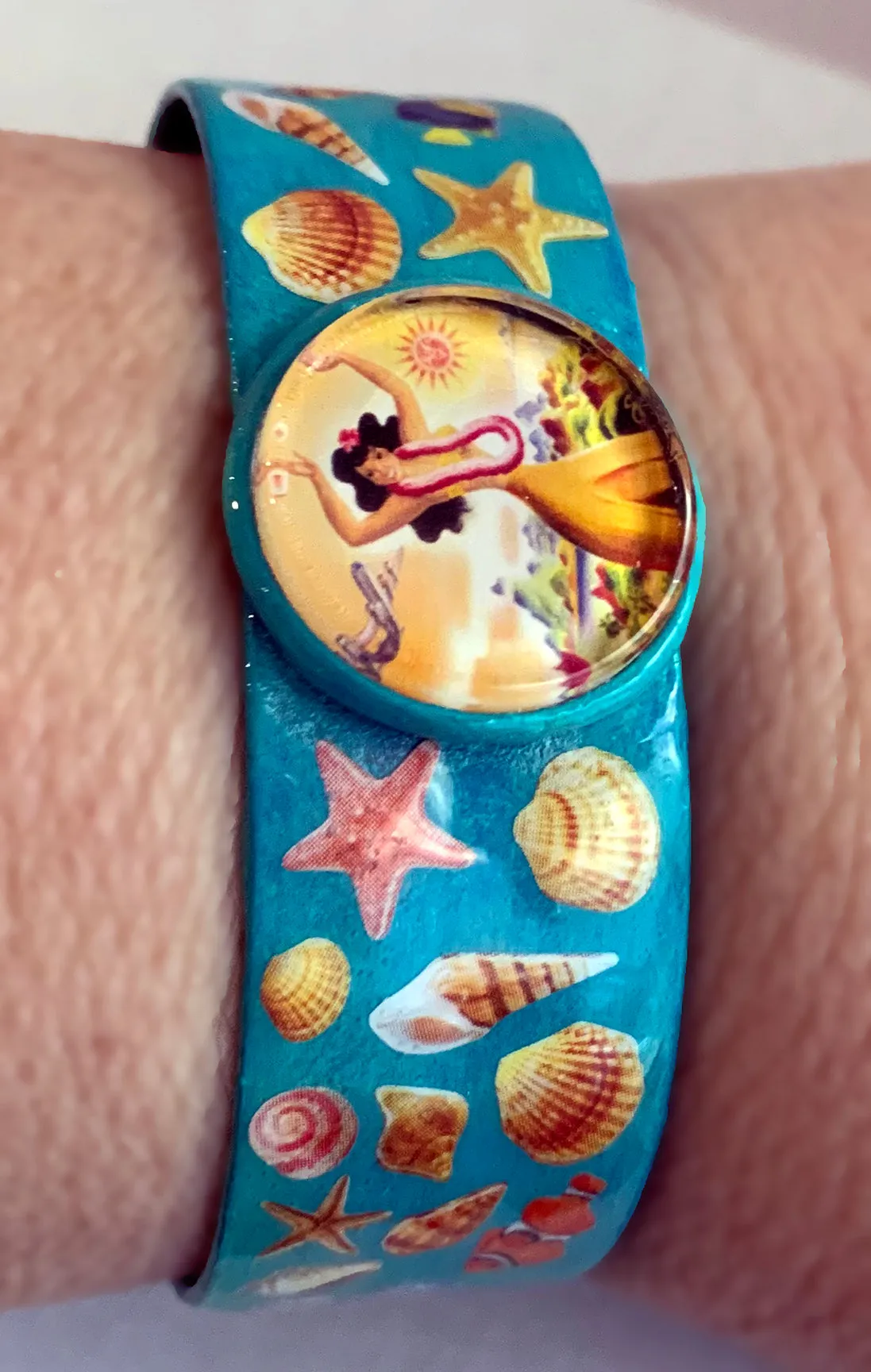 Aloha Hula Hawaii Beach Bangle Bracelet