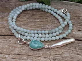 Amazonite & Pearl Necklace