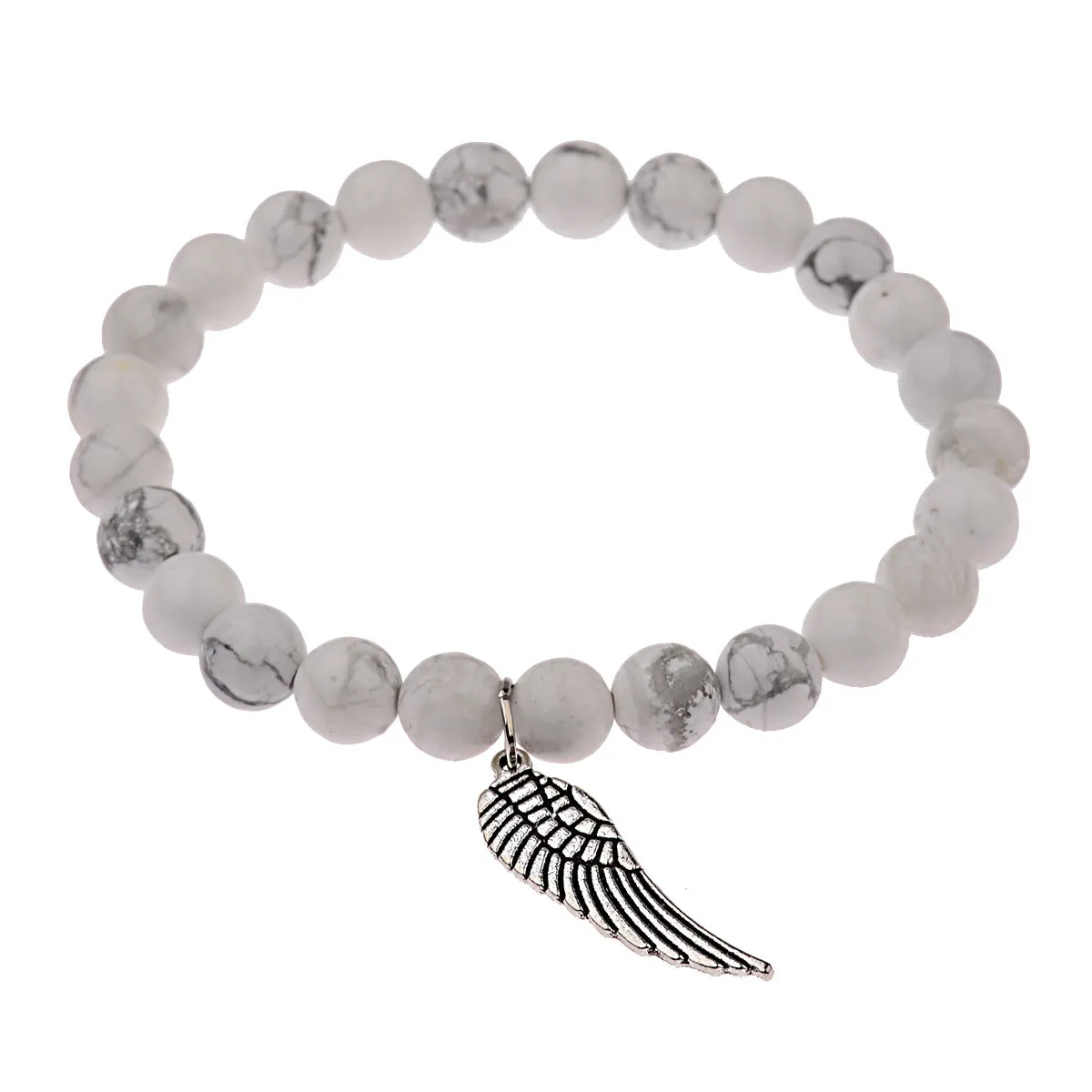 Angel wings imported white pine bracelet bracelet