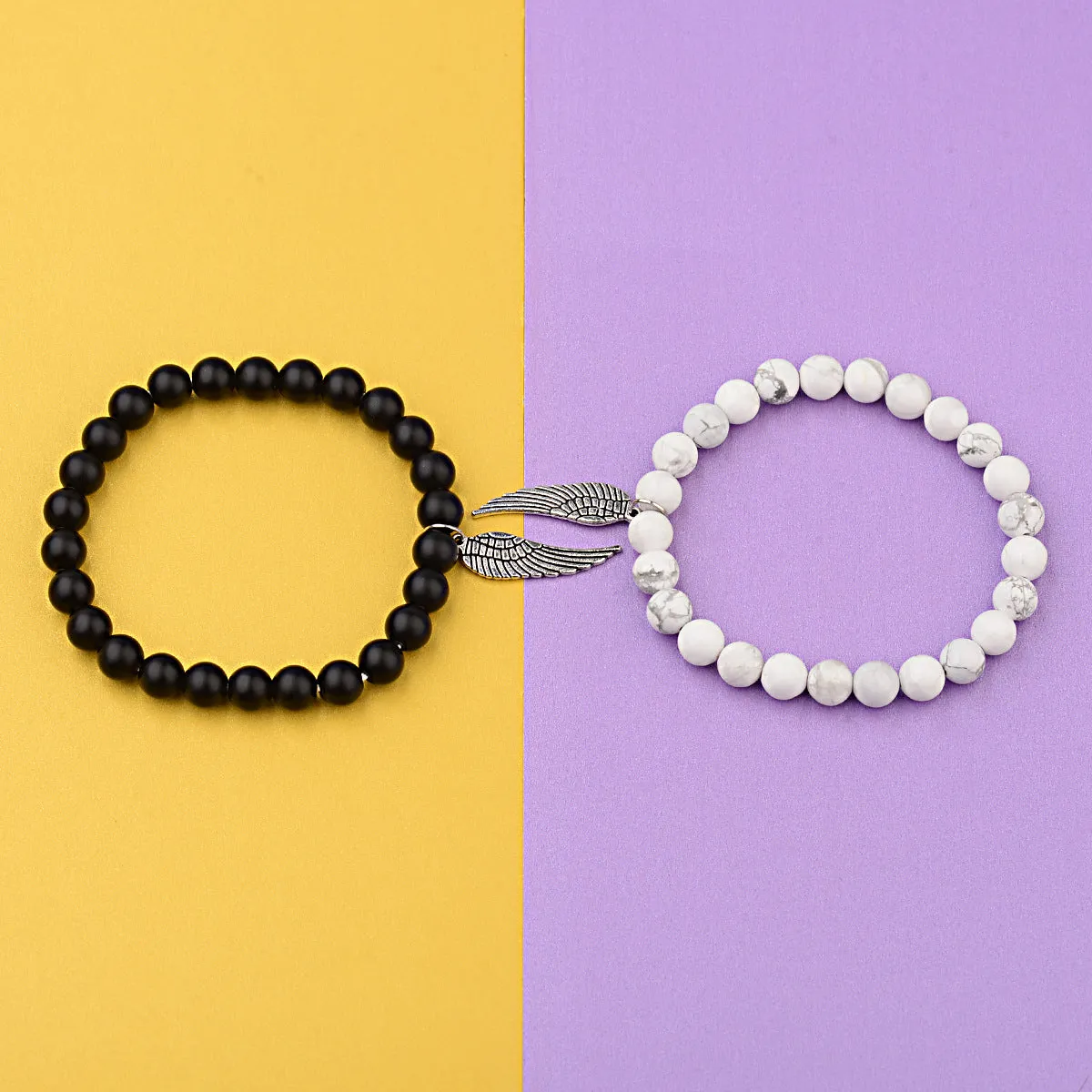 Angel wings imported white pine bracelet bracelet