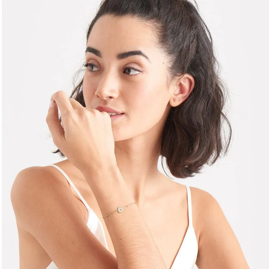 ANIA HAIE - Gold Mother Of Pearl Disc Bracelet