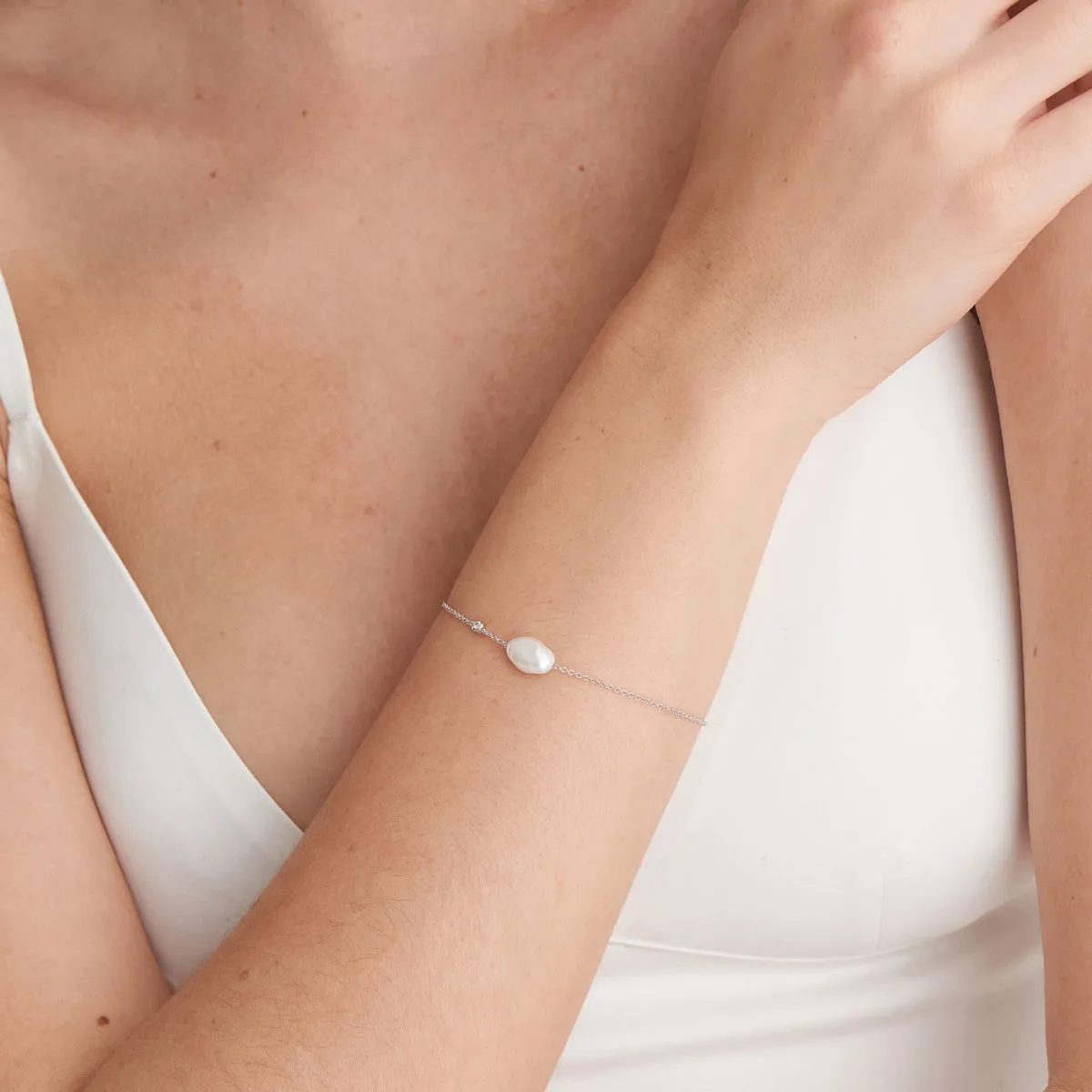 Ania Haie Silver Pearl Bracelet