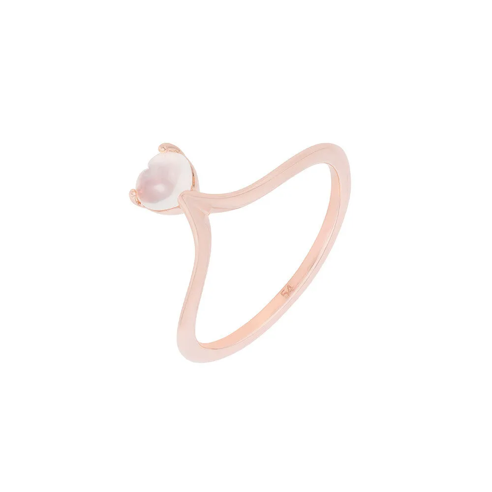 ANIMAUX Peach Heart Ring