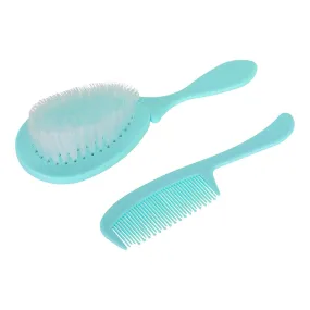 Baby Brush and Comb, Soft Bristles & Rounded End for Gentle Combing (Multicolour)