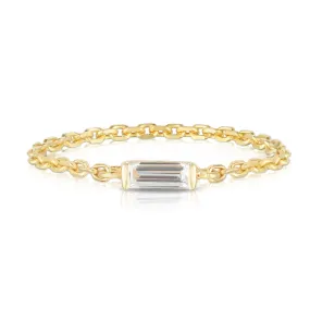 Baguette Diamond Chain Ring by Yi