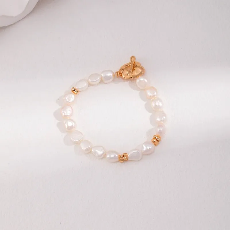 Baroque Pearl Bracelet in Sterling Silver