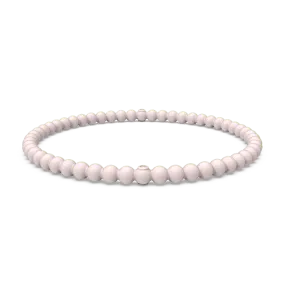 Beaded Stackable Silicone Bracelet - Pink Sand