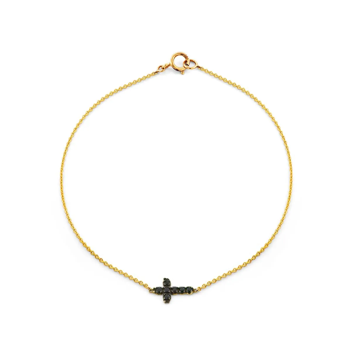 Black Diamond Cross Bracelet