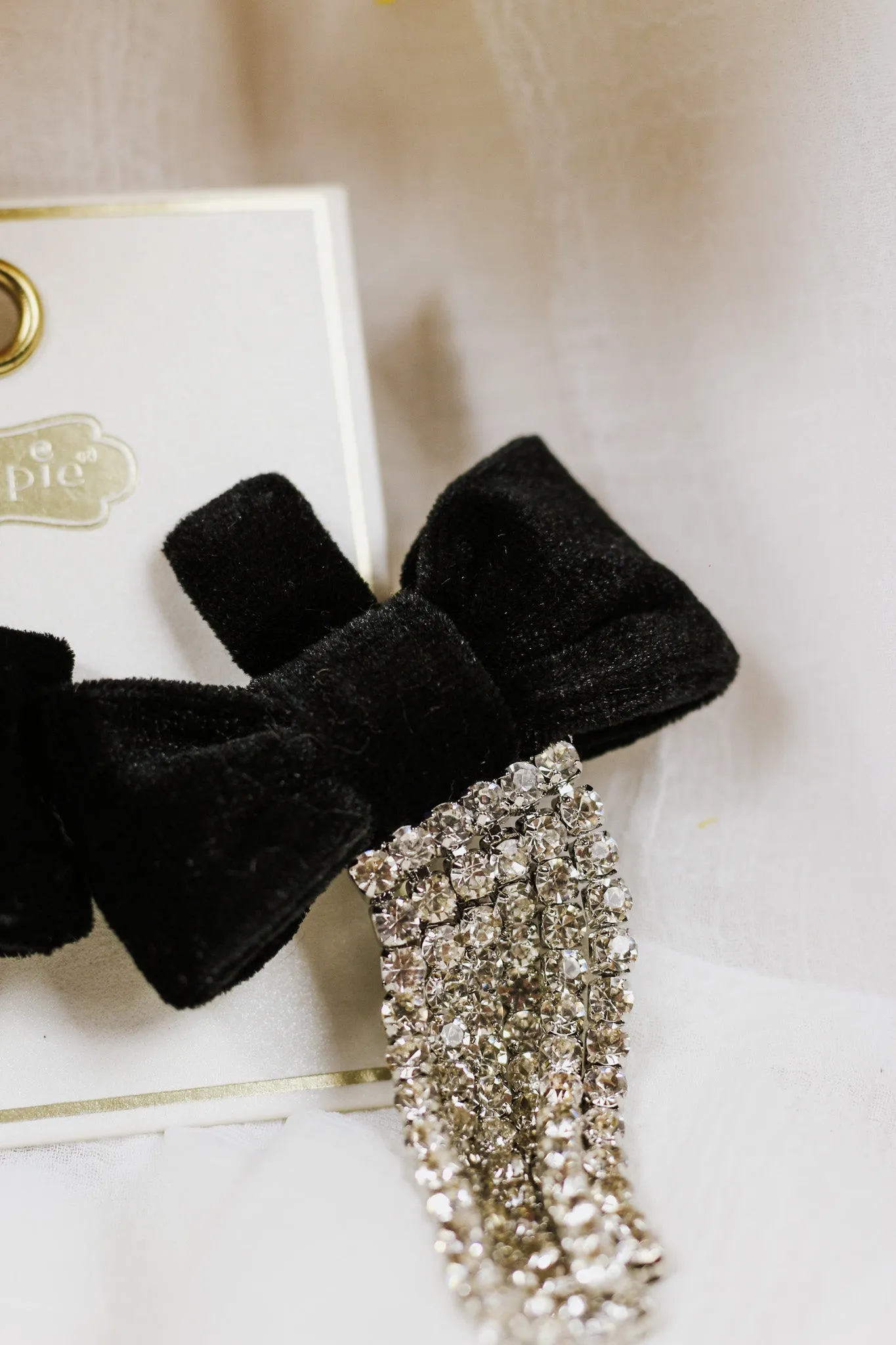 Black Velvet Bow Earrings