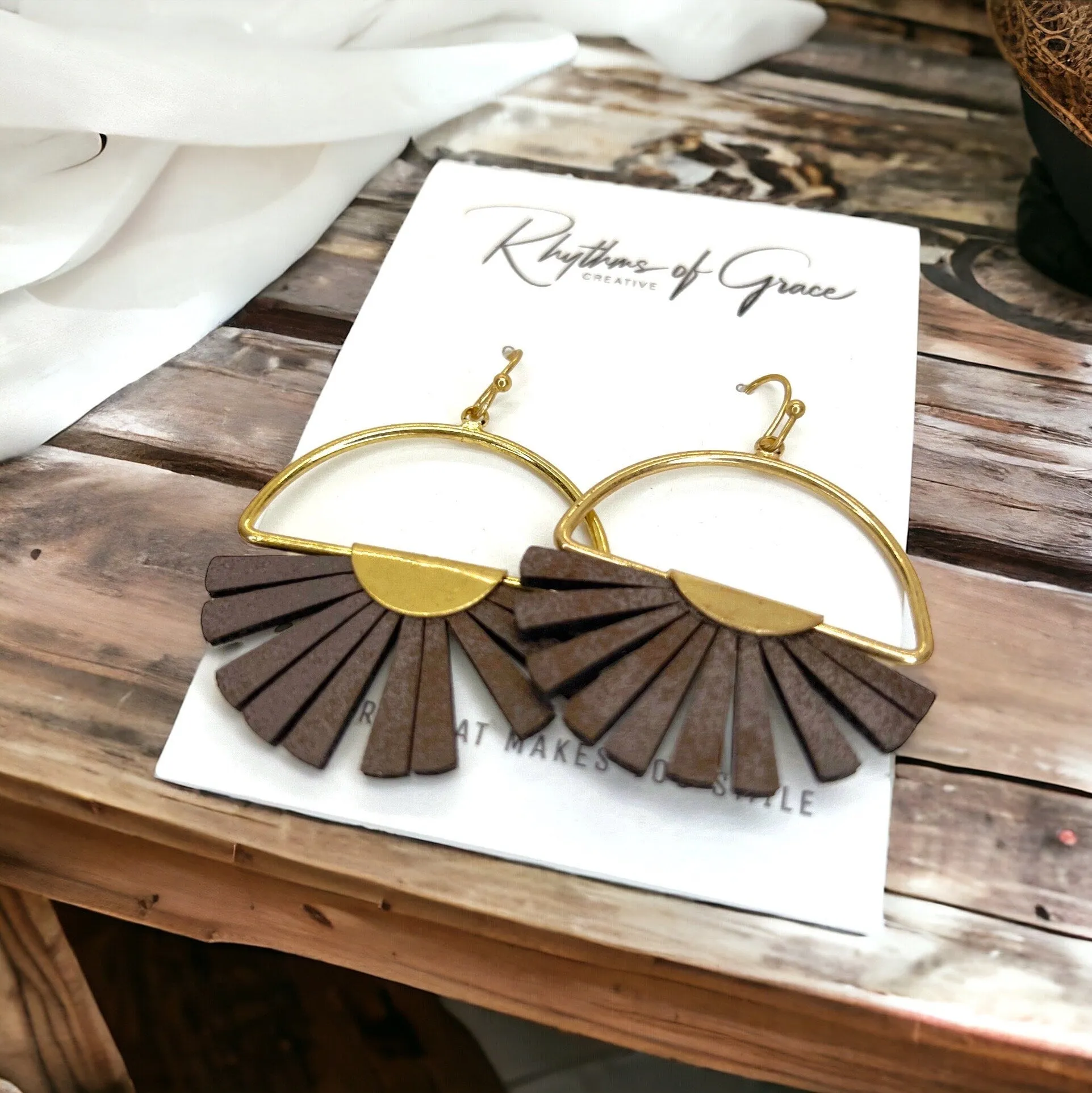 Boho Chic Earrings - Neutral Jewelry, Dangle Earrings, Boho Earrings, Boho Chic, Boho Style, Bohemian Earrings, Bohemian Accessories, Brown