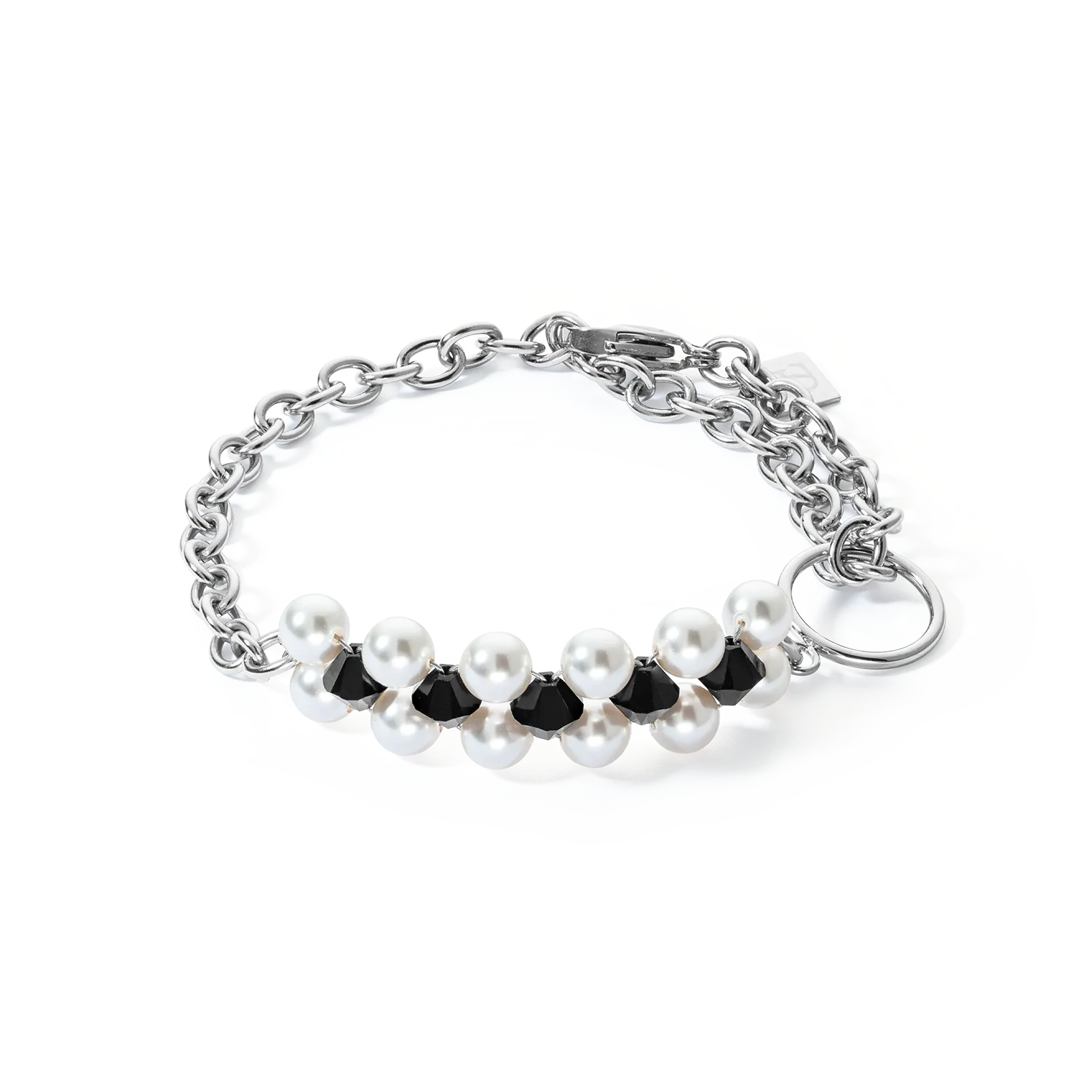Bracelet Choker Mysterious silver-black