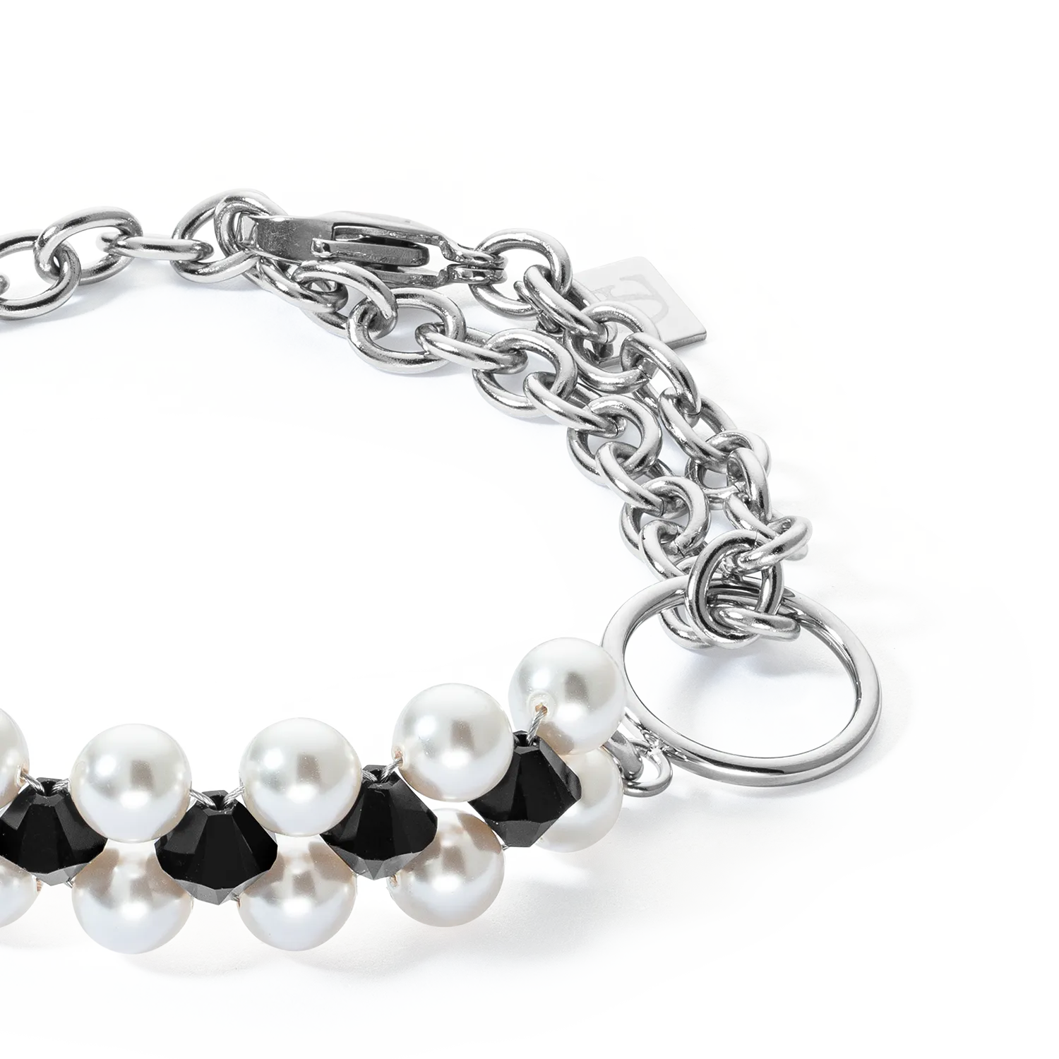 Bracelet Choker Mysterious silver-black