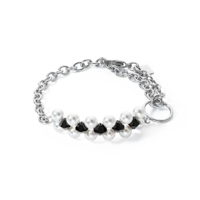 Bracelet Choker Mysterious silver-black