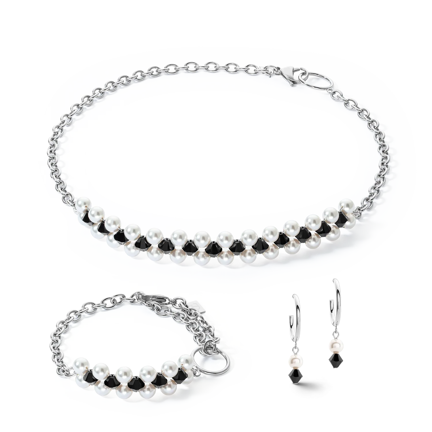 Bracelet Choker Mysterious silver-black