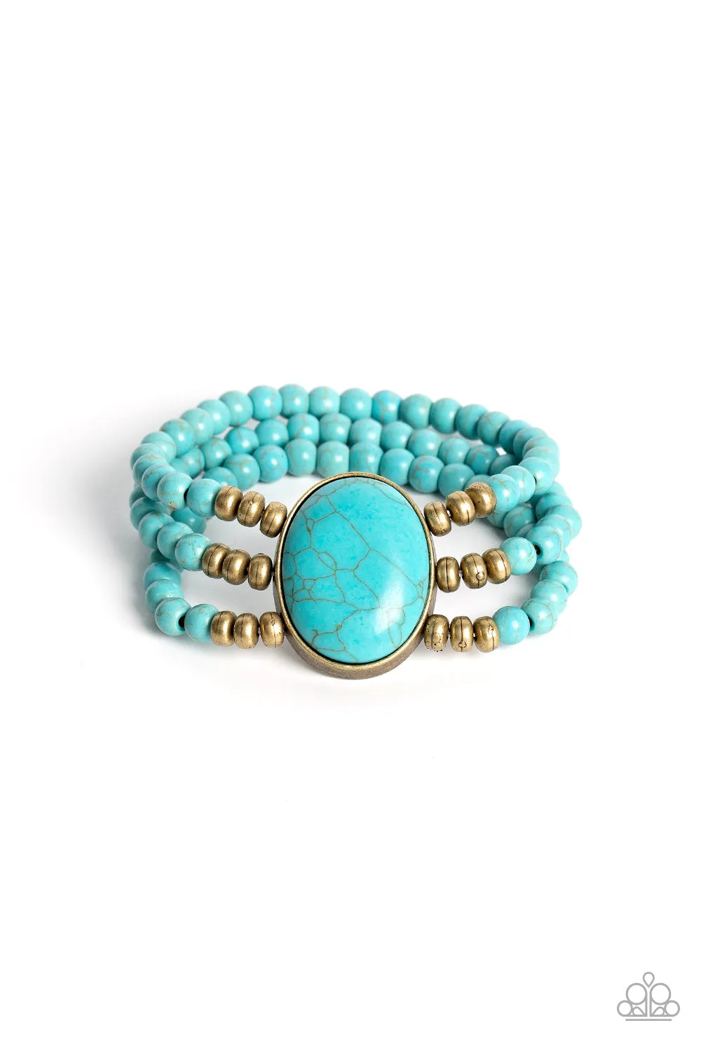Bracelets Stone Pools - Brass B362