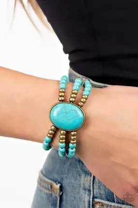 Bracelets Stone Pools - Brass B362