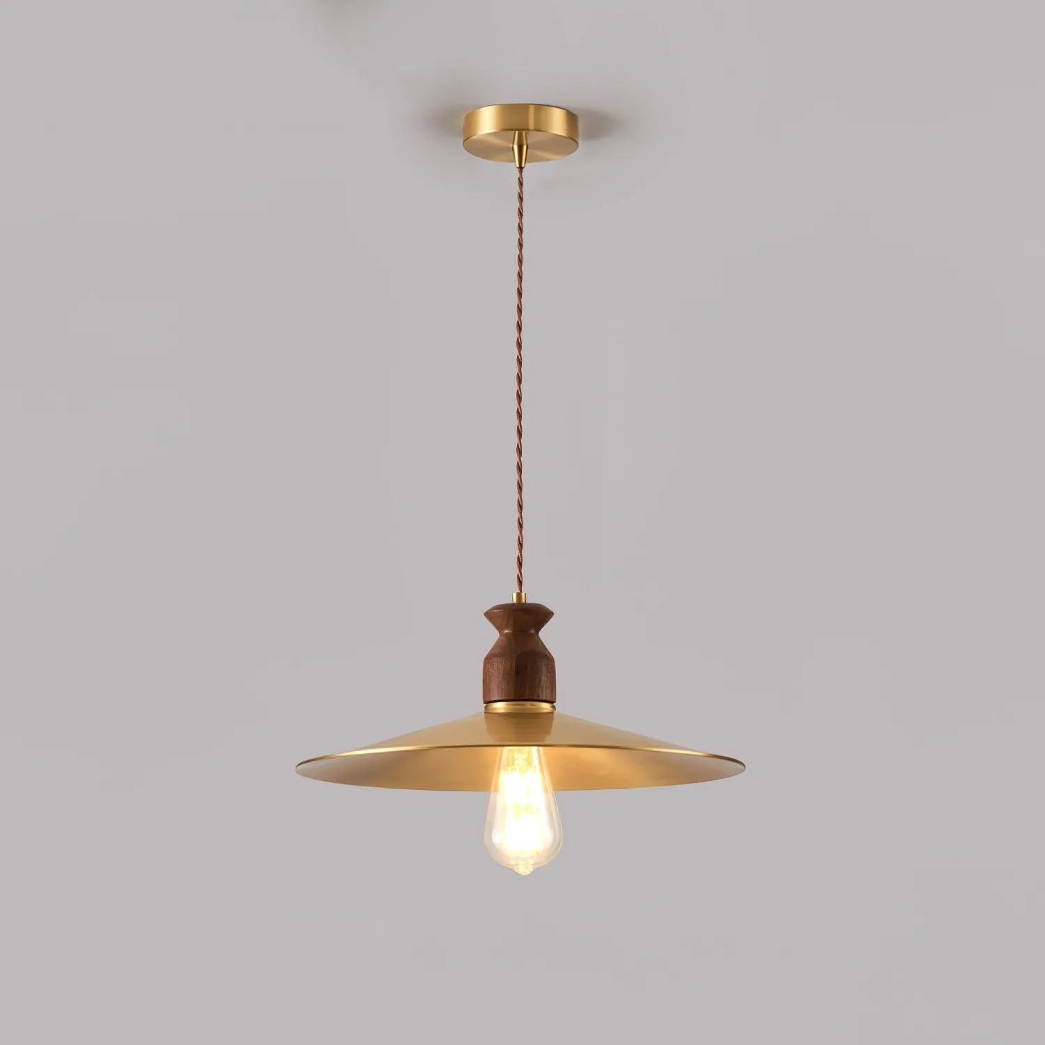 Brass Crest Pendant Light