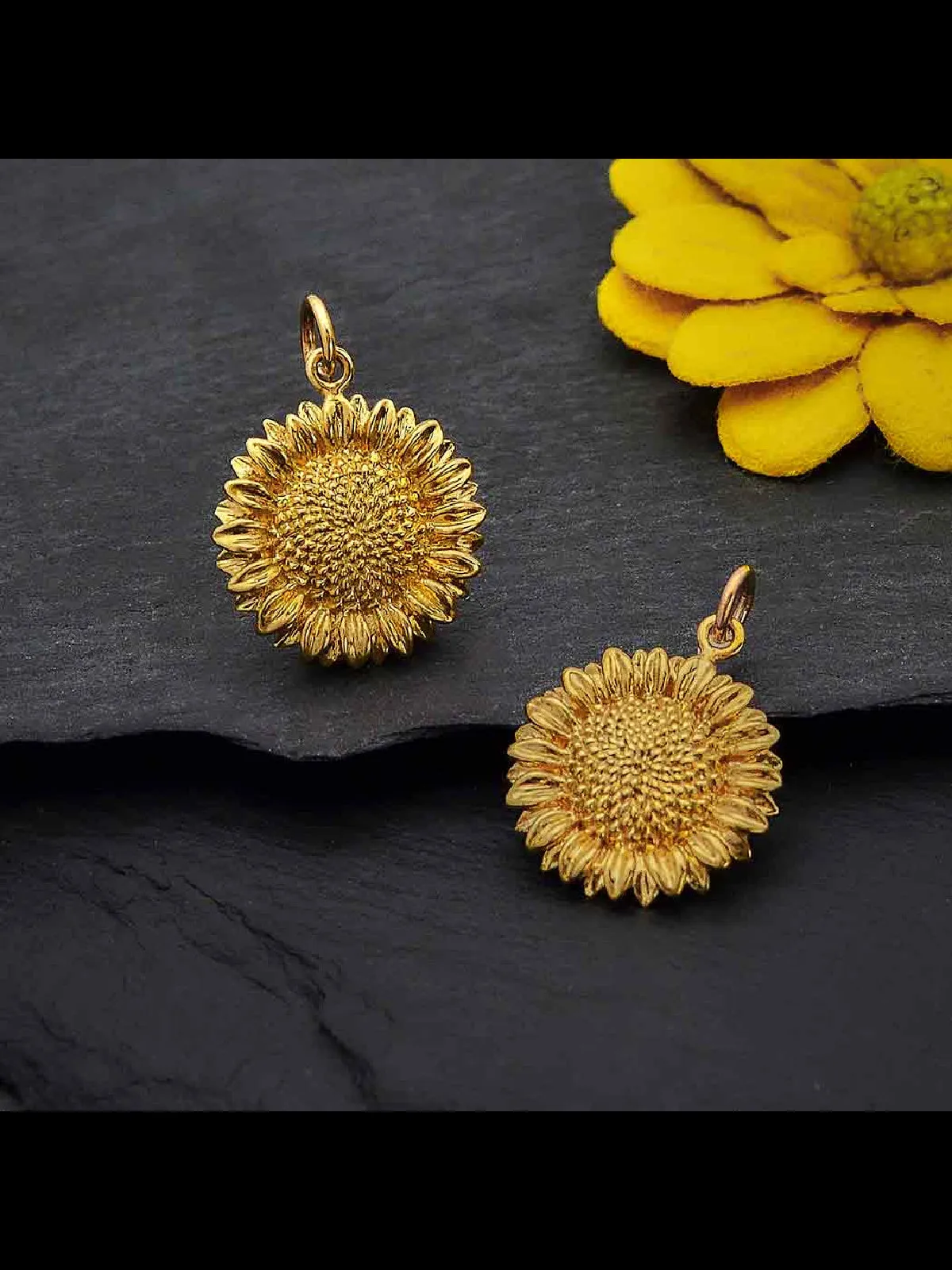 Bronze Golden Sunflower Necklace