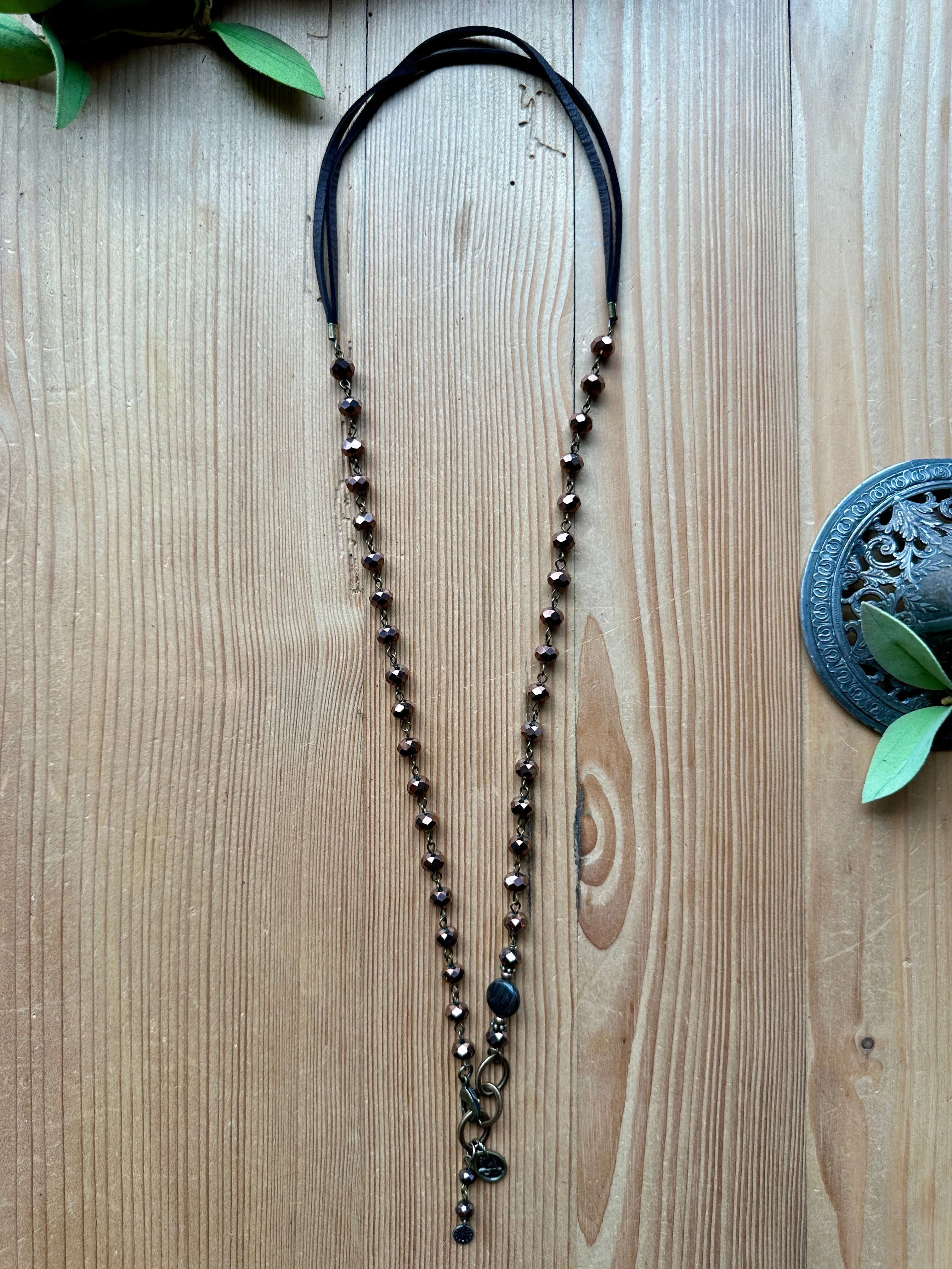 Brown Sparkle Interchangeable Necklace