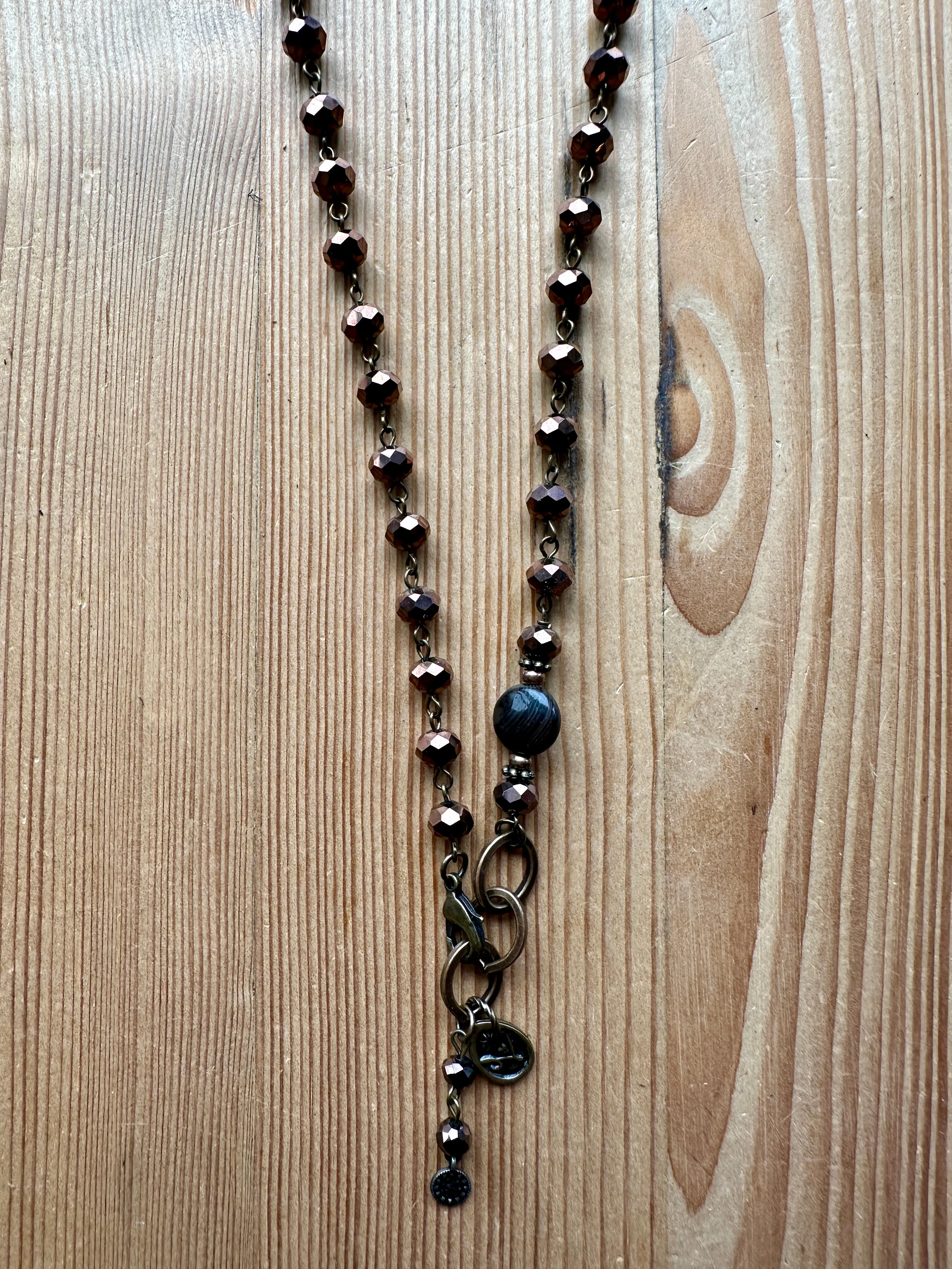 Brown Sparkle Interchangeable Necklace