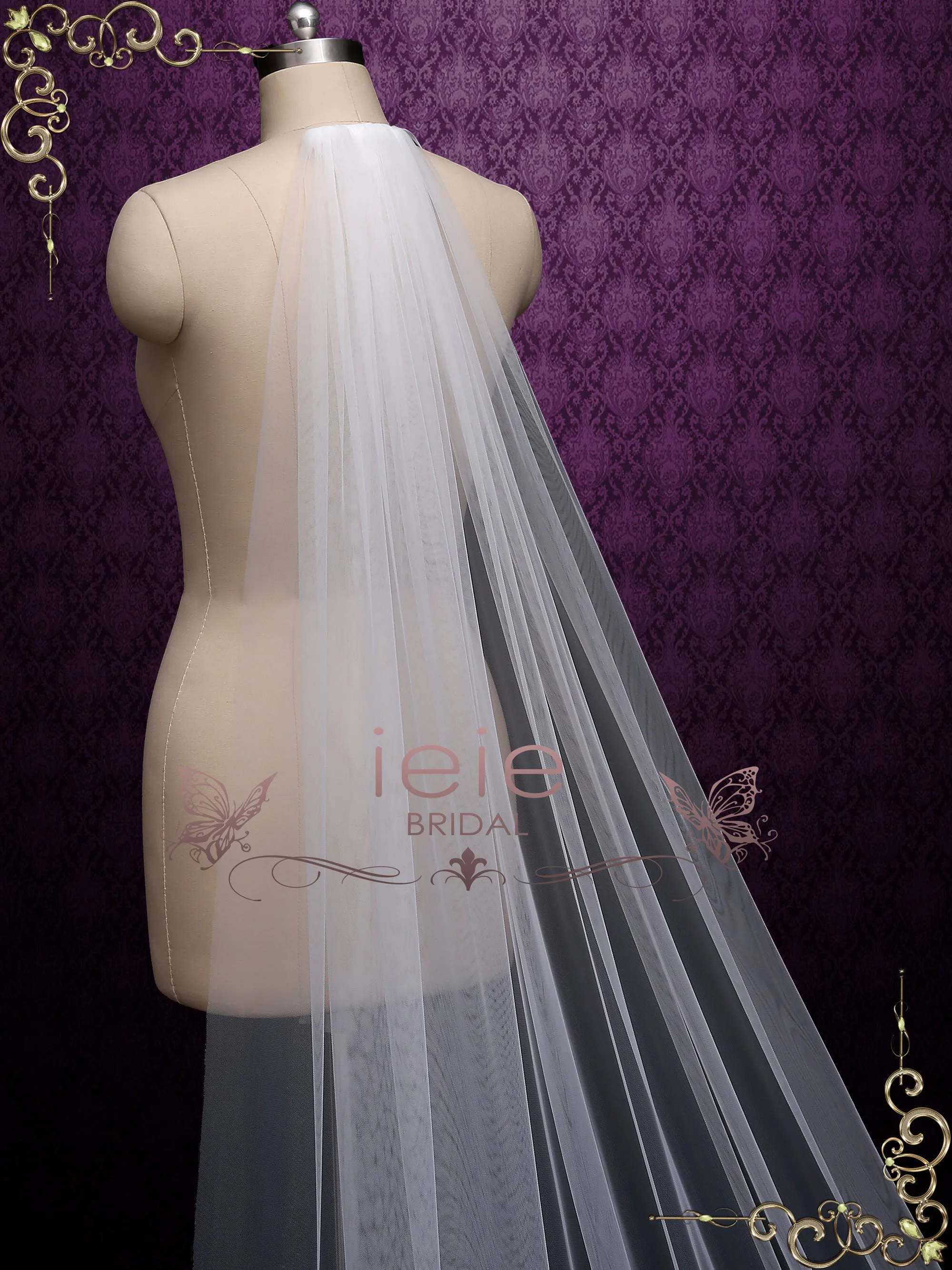 Cathedral Lace Veil with Sequin Lace at End VG2019