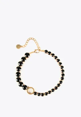 Choker necklace with crystals