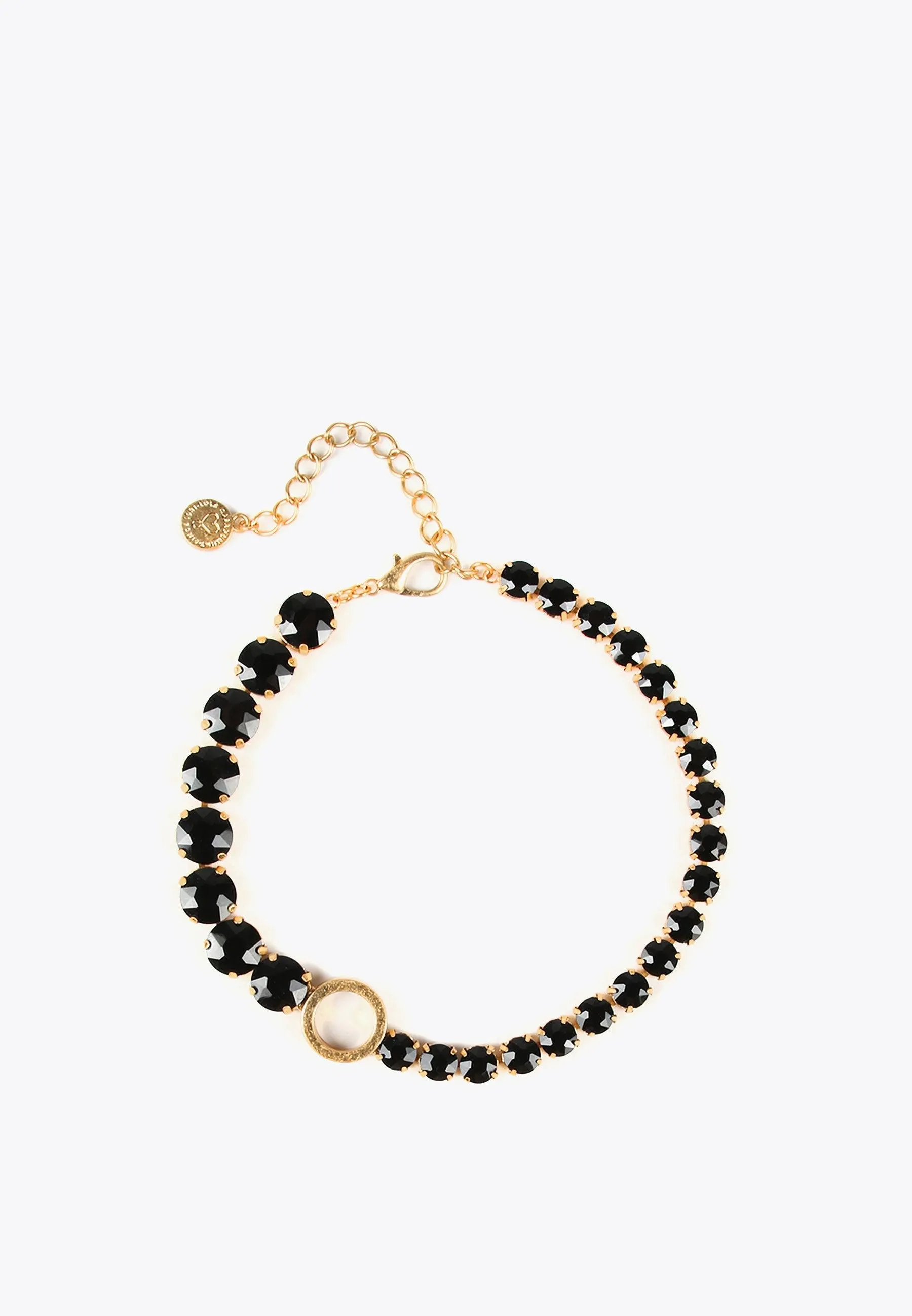 Choker necklace with crystals