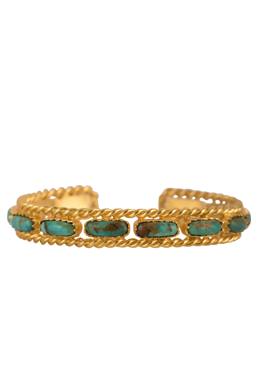 Christina Greene Turquoise Cable Bangle