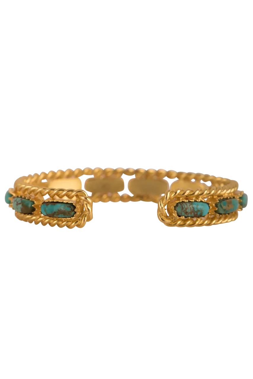 Christina Greene Turquoise Cable Bangle