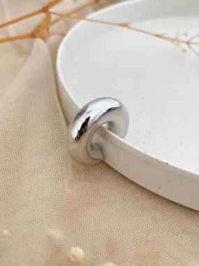 Chunky Silver Ear Cuff Earrings