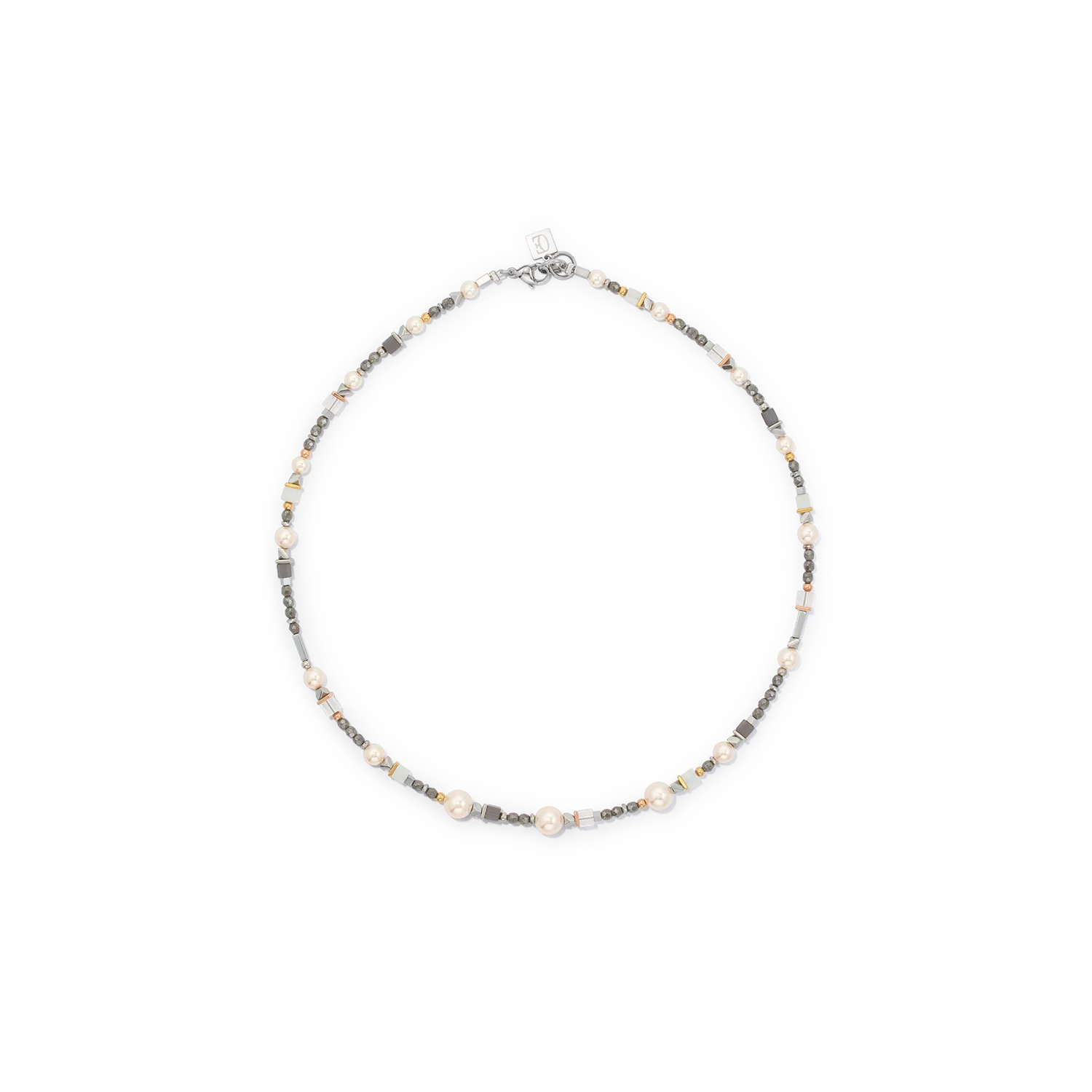 Classic Layer necklace silver grey
