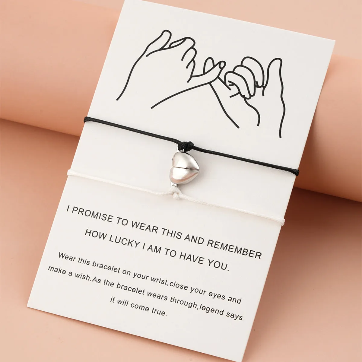 Creative Woven Heart-shaped Magnetic Buckle Attracting Lovers Bracelet Jewelry