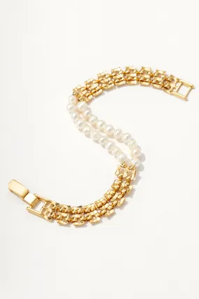 Cressida 18K Gold Pearl Chain Bracelet