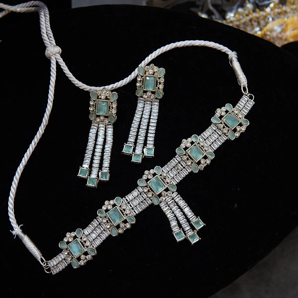 Cubics & Precious Stones Choker Set