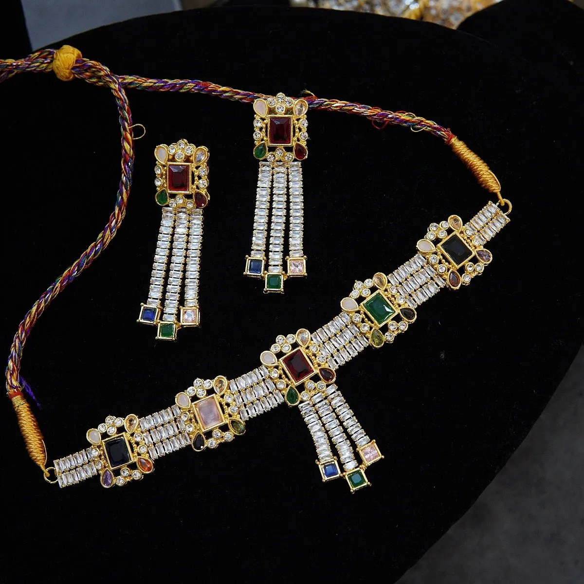 Cubics & Precious Stones Choker Set