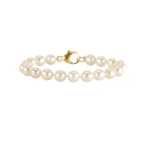 Cute As A Button - Pearl Bracelet - 14k Gold Lobster Clasp