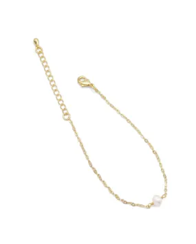 Dainty Freshwater Pearl Chain Bracelet
