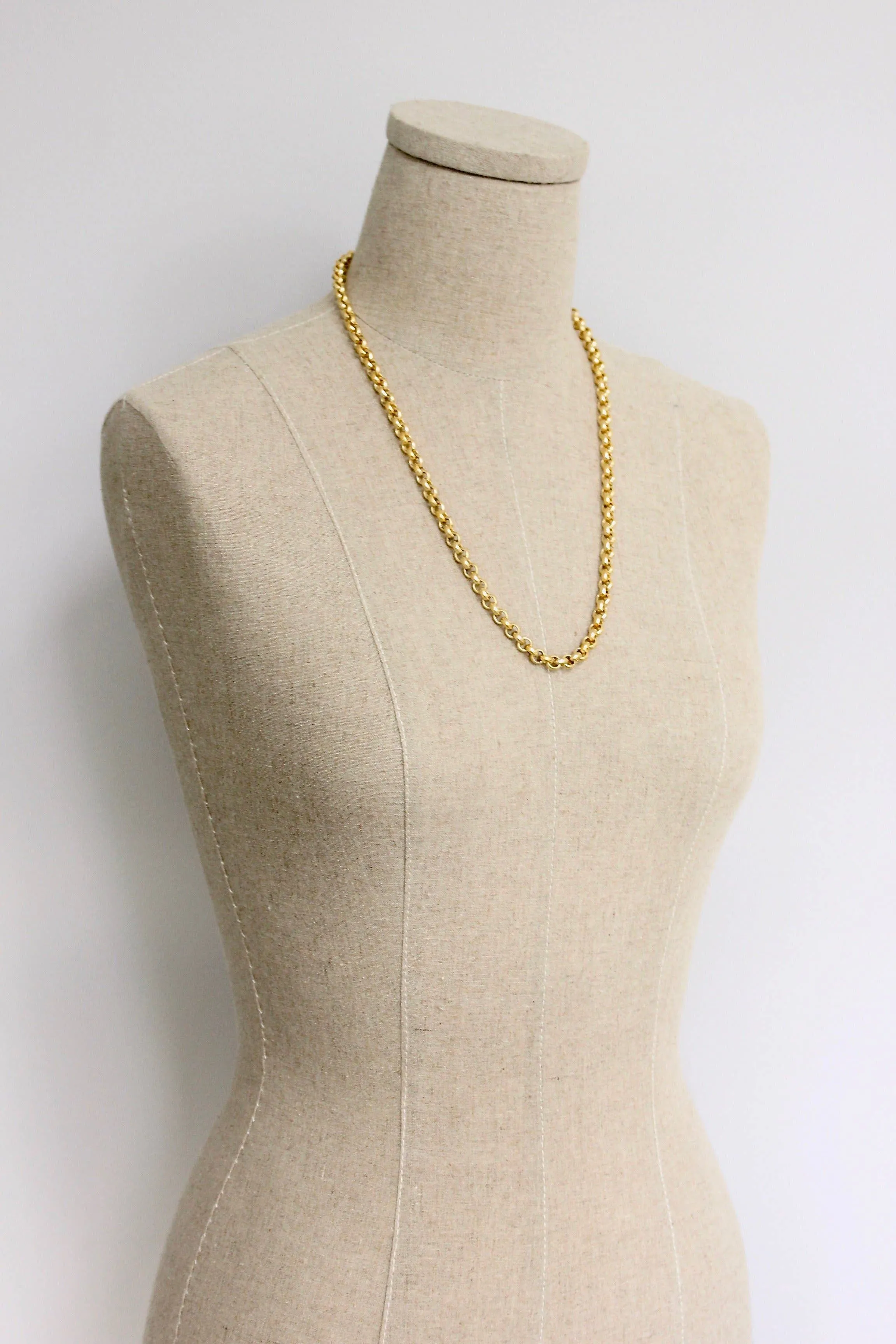 David Aubrey Gold Rolo Chain Necklace 22"
