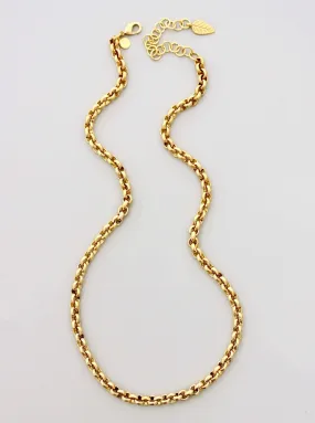 David Aubrey Gold Rolo Chain Necklace 22"