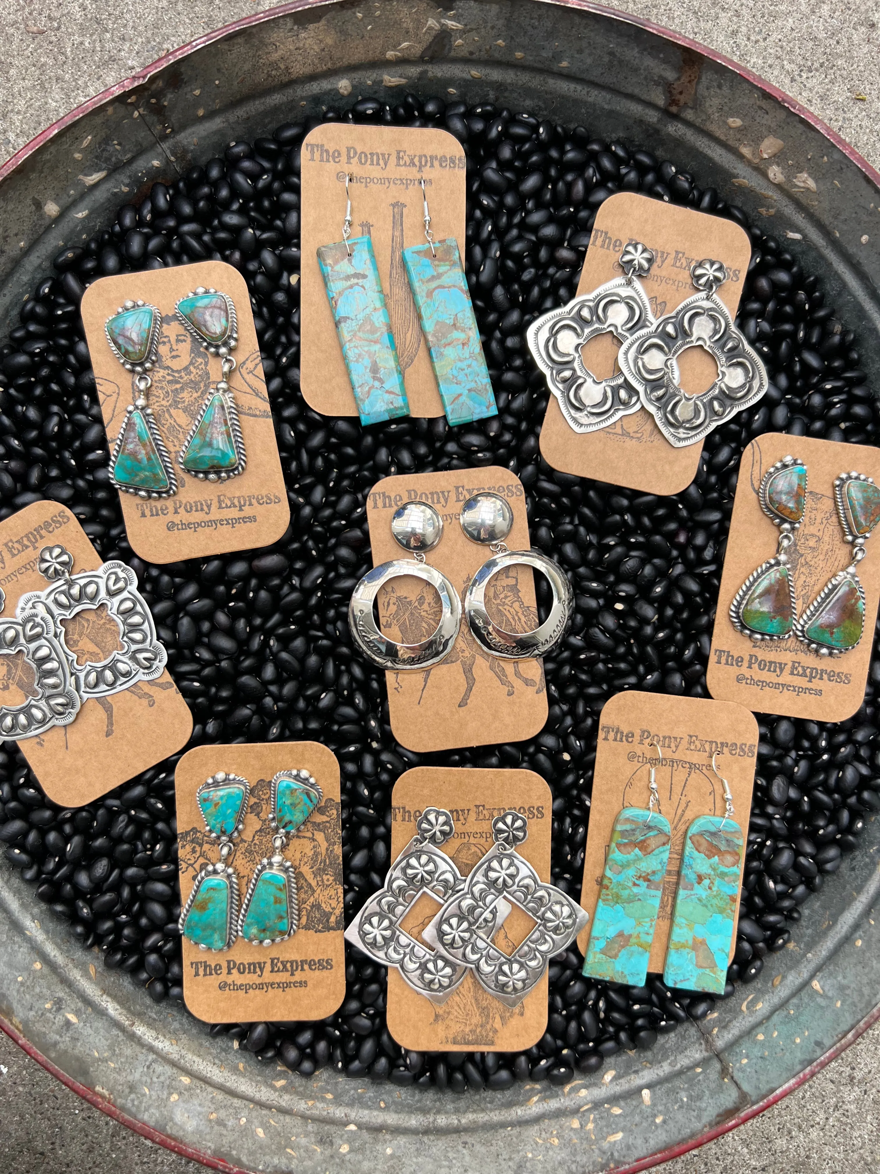 Diamond Concho Earrings