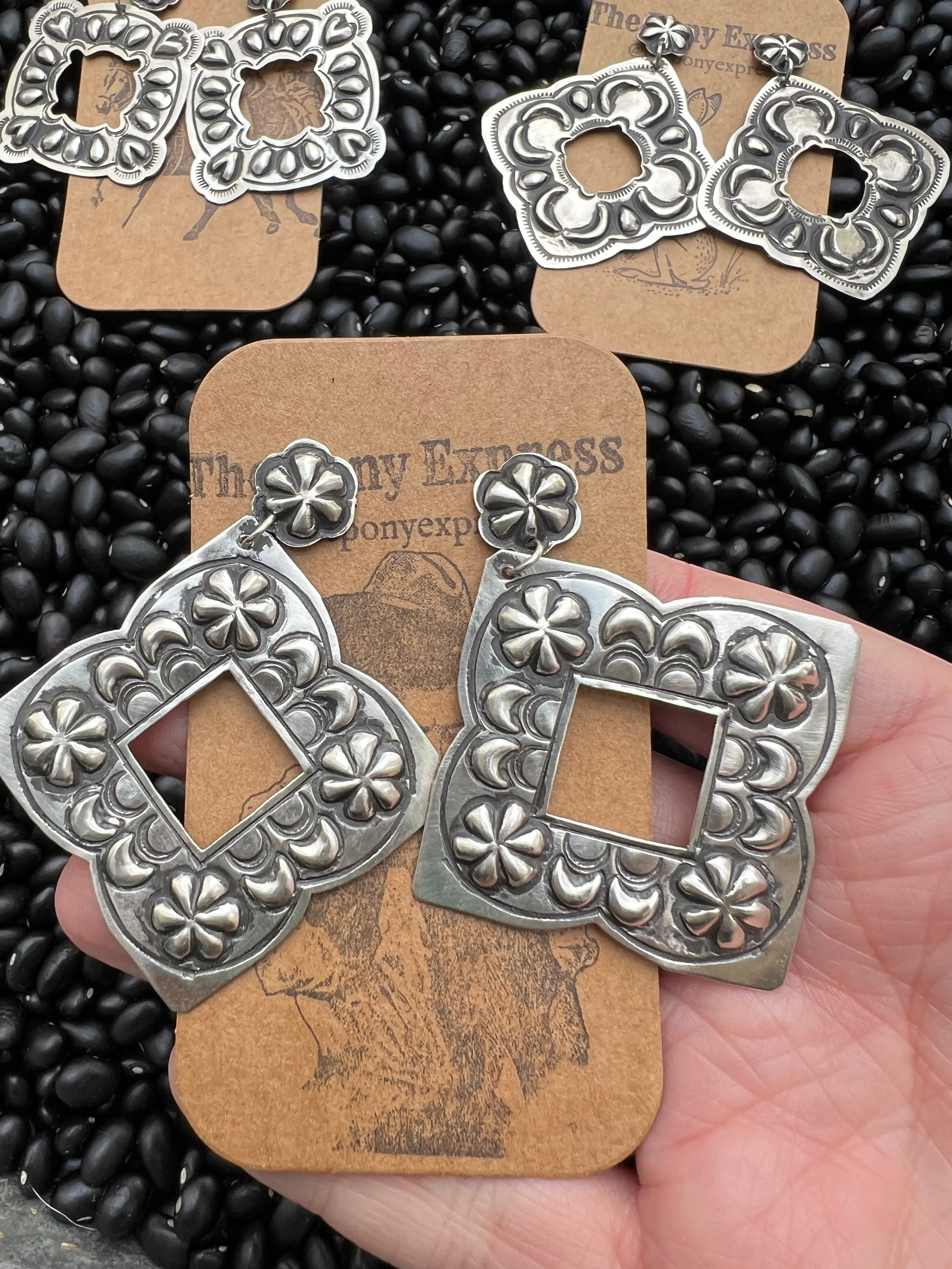 Diamond Concho Earrings