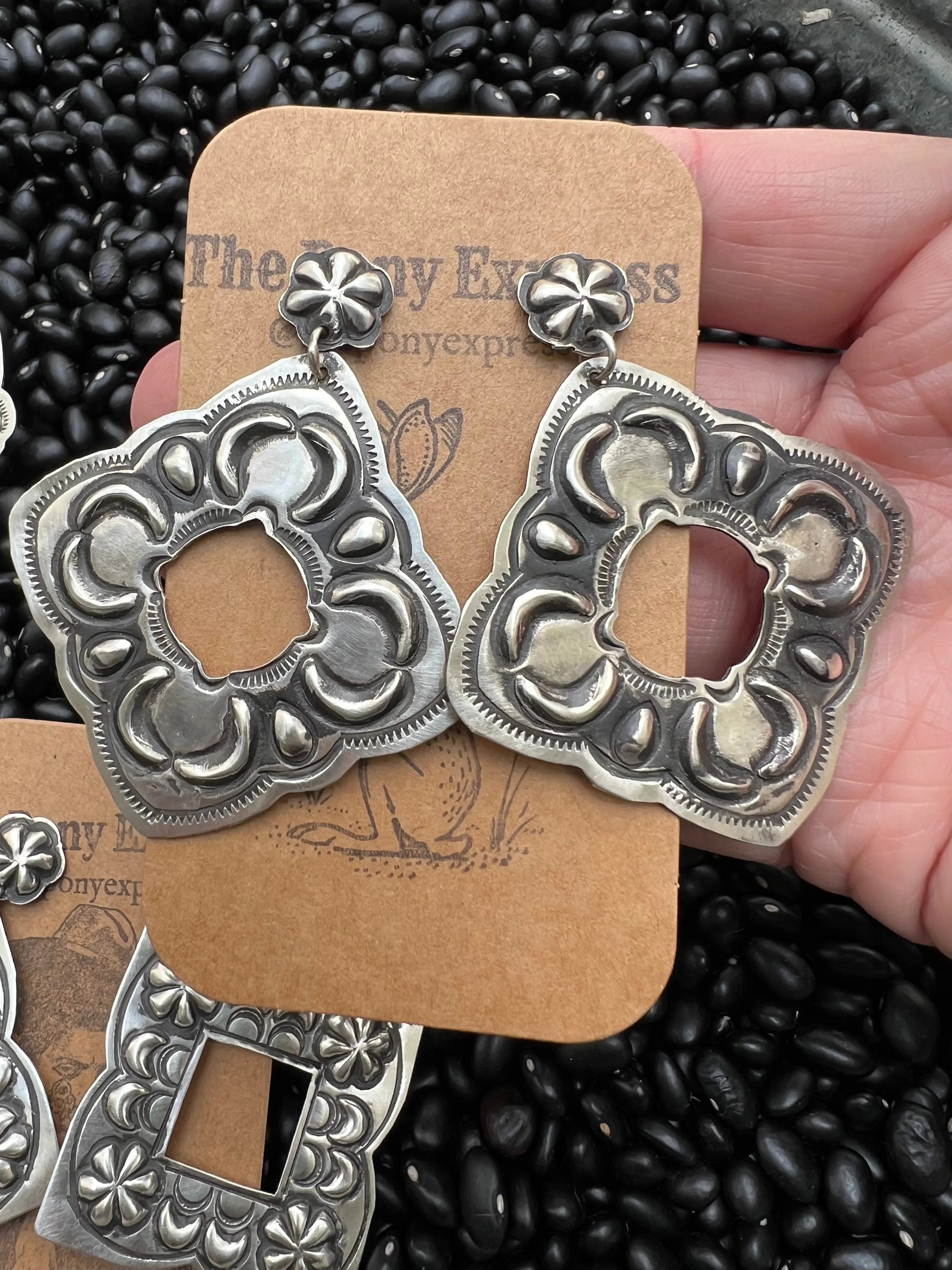 Diamond Concho Earrings