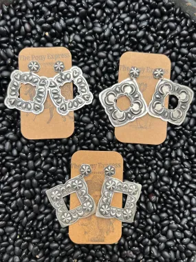 Diamond Concho Earrings