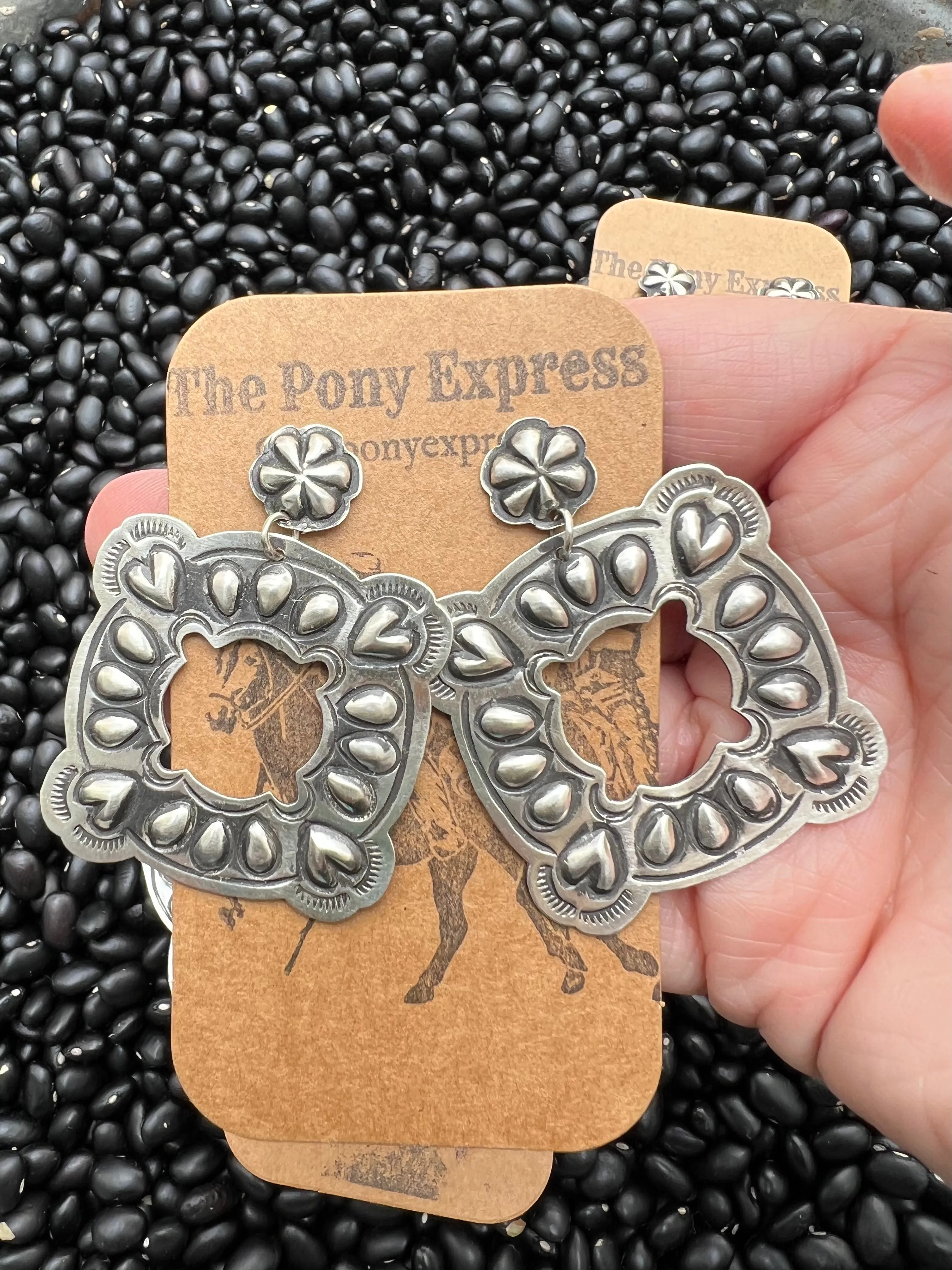 Diamond Concho Earrings