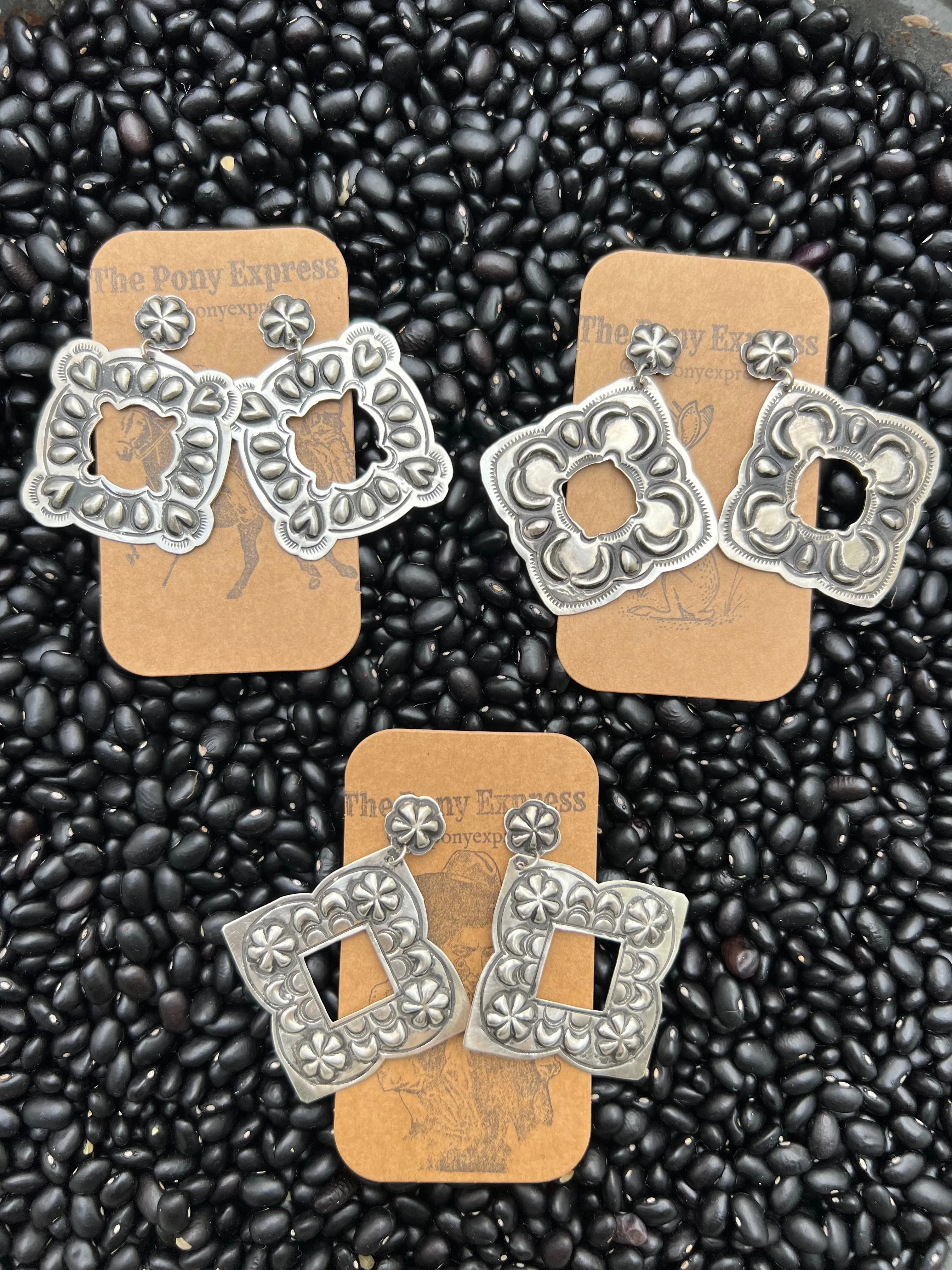 Diamond Concho Earrings